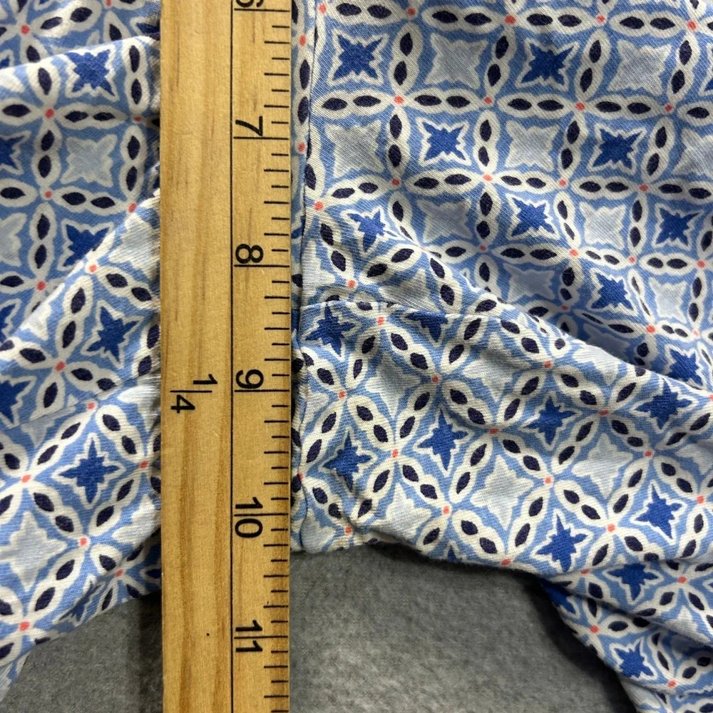 Jockey Sleep Lounge Shorts Womens‎ Small Blue Geometric Print Drawstring   Comfy